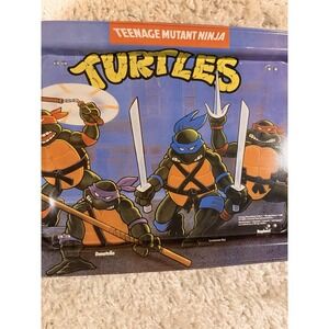 Vintage Teenage Mutant Ninja Turtles Metal TV Dinner Lap Tray 1988 TMNT 17x12"